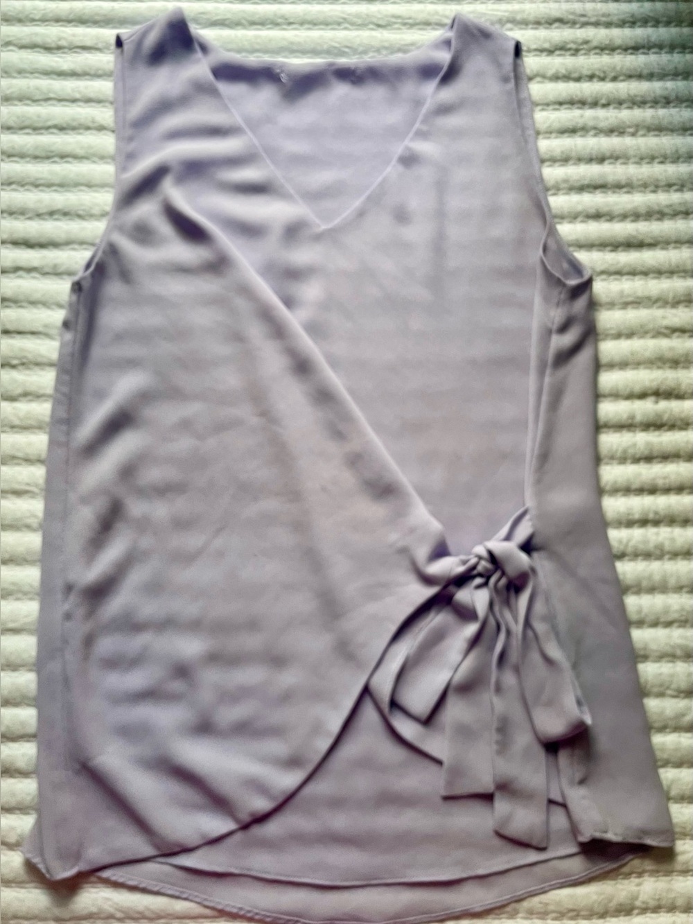 Vintage Naked Zebra Lavender Sleeveless Front Side Tie Size S